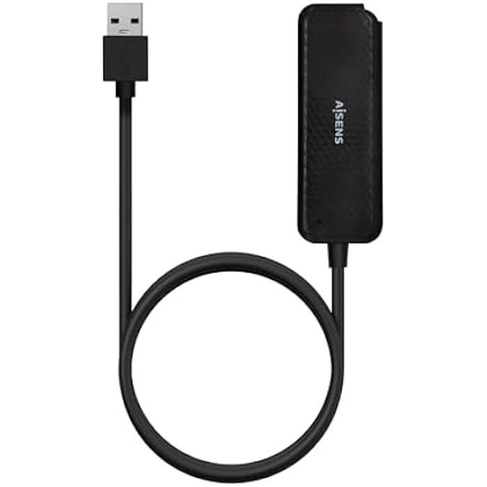 AISENS - A106-0714 - USB 3.0 Hub, Type A/M-4XType A/H, Black, 60 Cm