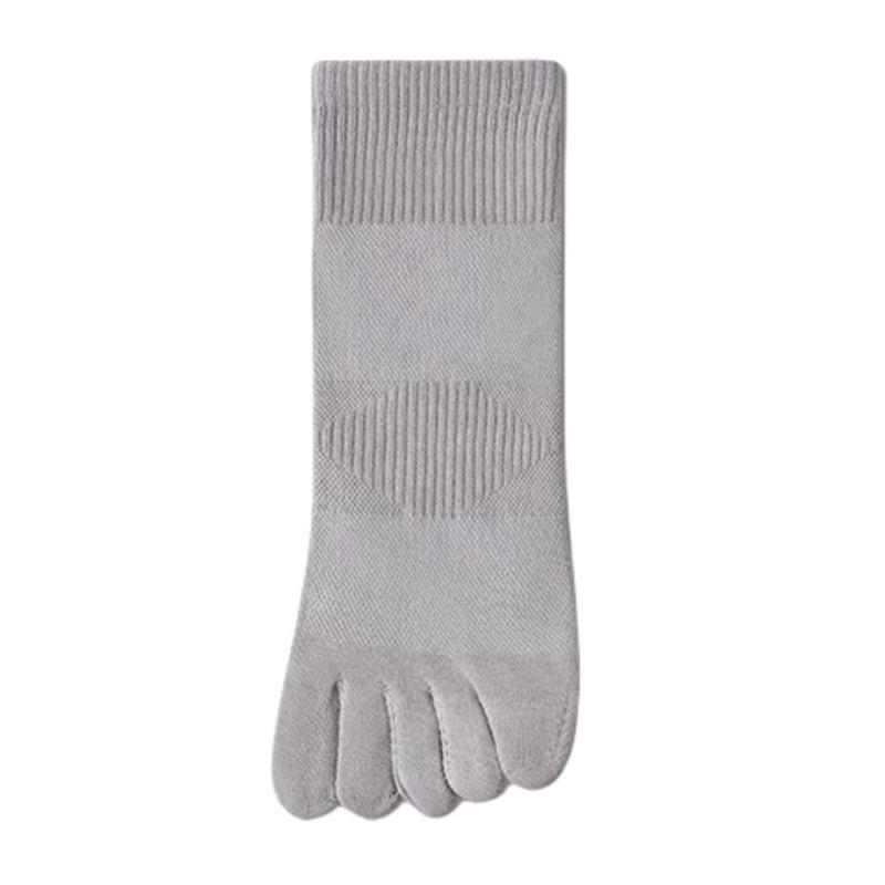 

Мужские осенне-зимние носки из чистого хлопка с дезодорантом, дышащие, спортивные, цилиндрические, с пятью пальцами 1 pair серый