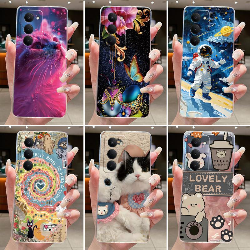For Redmi 15 5G Redmi 15 EU Case Aesthetic Cute Cat Astroanut Soft Silicone TPU Back Cover for Redmi15 5G Transparent Phone Case