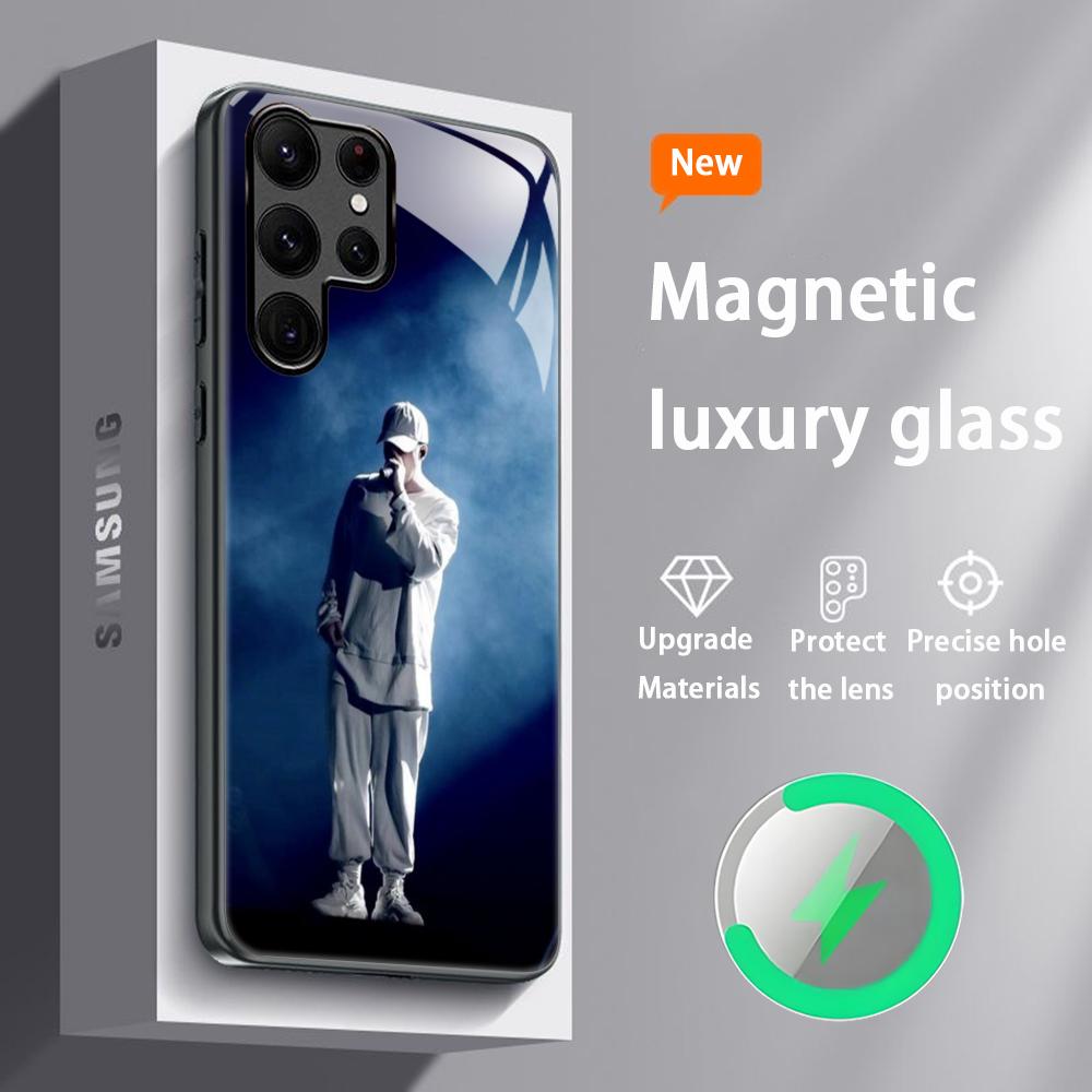 Star N-F Rapper Popular Phone Case For Samsung S25 S24 S23 S22 S21 S20 Plus Ultra Note20 Glass Magnetic Case