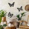 3pcs Butterfly Metal Wall Decor – Black Dragonfly, Hummingbird, and Butterfly Wall Art, Elegant Hanging Wall Decor