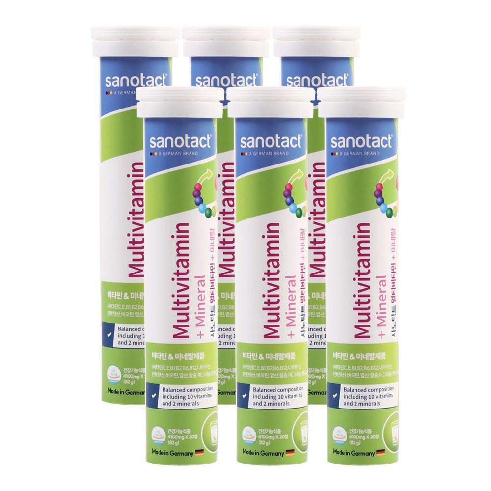 Sanotact Multivitamin Mineral Effervescent Vitamin German Effervescent Tablet Vitamin 6 Pcs 20 Tablets