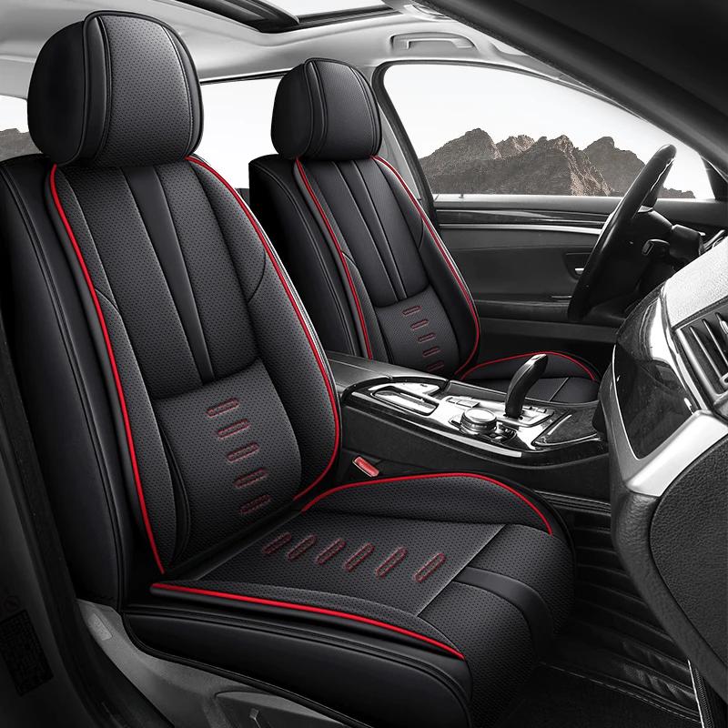 Minimalist Fixed Lumbar Support Car Seat Cover – Single Front Seat, Premium Wear-Resistant PU Leather, Universal Fit