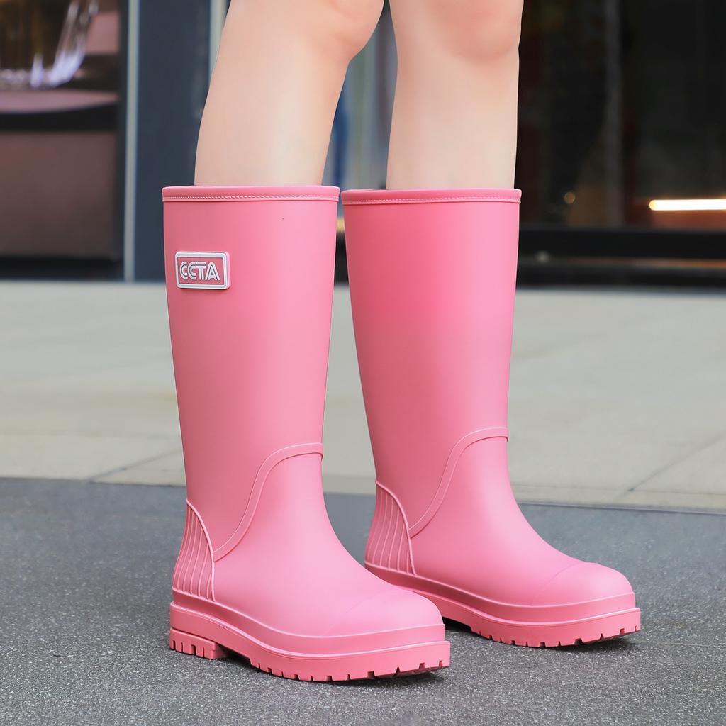 Fashion rain shoes women's platform versatile medium tube rain boots non-slip and wear-resistant women's work adult water shoes