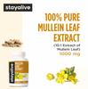 STAY ALIVE Mullein Leaf Extract 1000mg, 10:1 Extra Strength, 120 Vegan Mullein Capsules, All Natural, 100% Pure Leaves Powder, 2 Month Supply, No