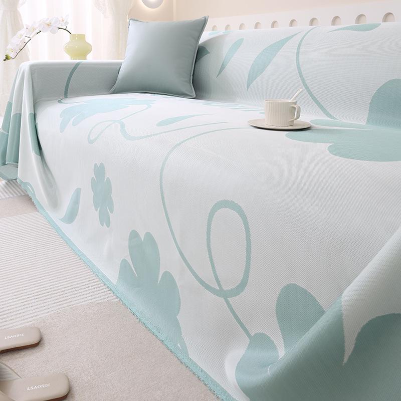 Summer Cool Sofa Cover Cloth Full-Cover Sofa Cushion Cover Towel Anti-Scratching Summer Sleeping Mat Cushion