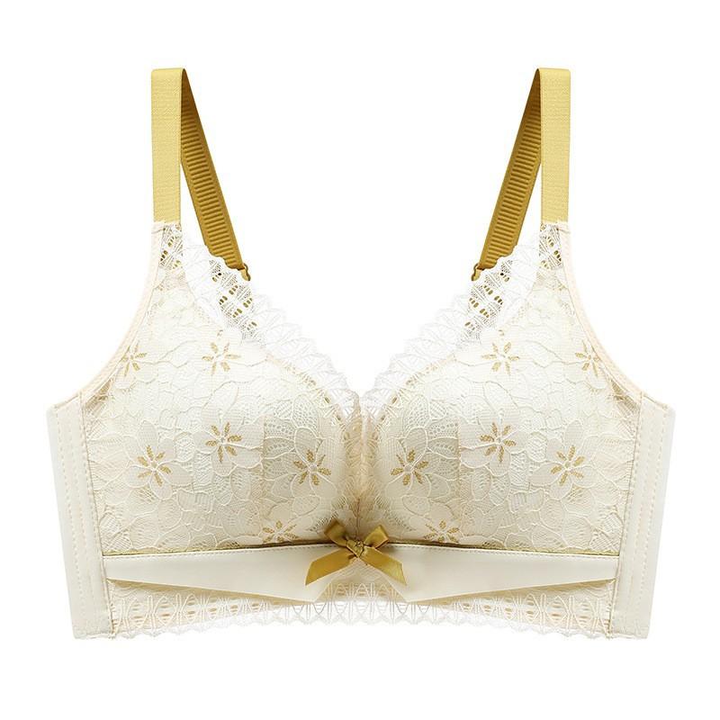 Push-up Small Chest Sexy Lace Adjustable Shape No Ring Underwear Anti-sagging Comfortable Beautiful Back Bra Set