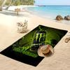 Asciugamano da Spiaggia Personalizzato Monster Energy, Stampa il Tuo Nome Testo Asciugamano Leggero Assorbente per Nuoto Viaggio