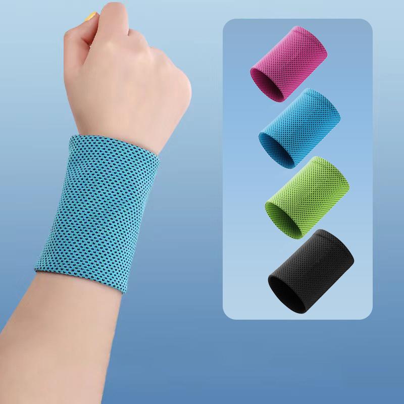 Summer Ice Silk Sports Wristband Cold Feeling Wrist Men And Women Fitness Weightlifting Wristband Icy Sweat Absorbing