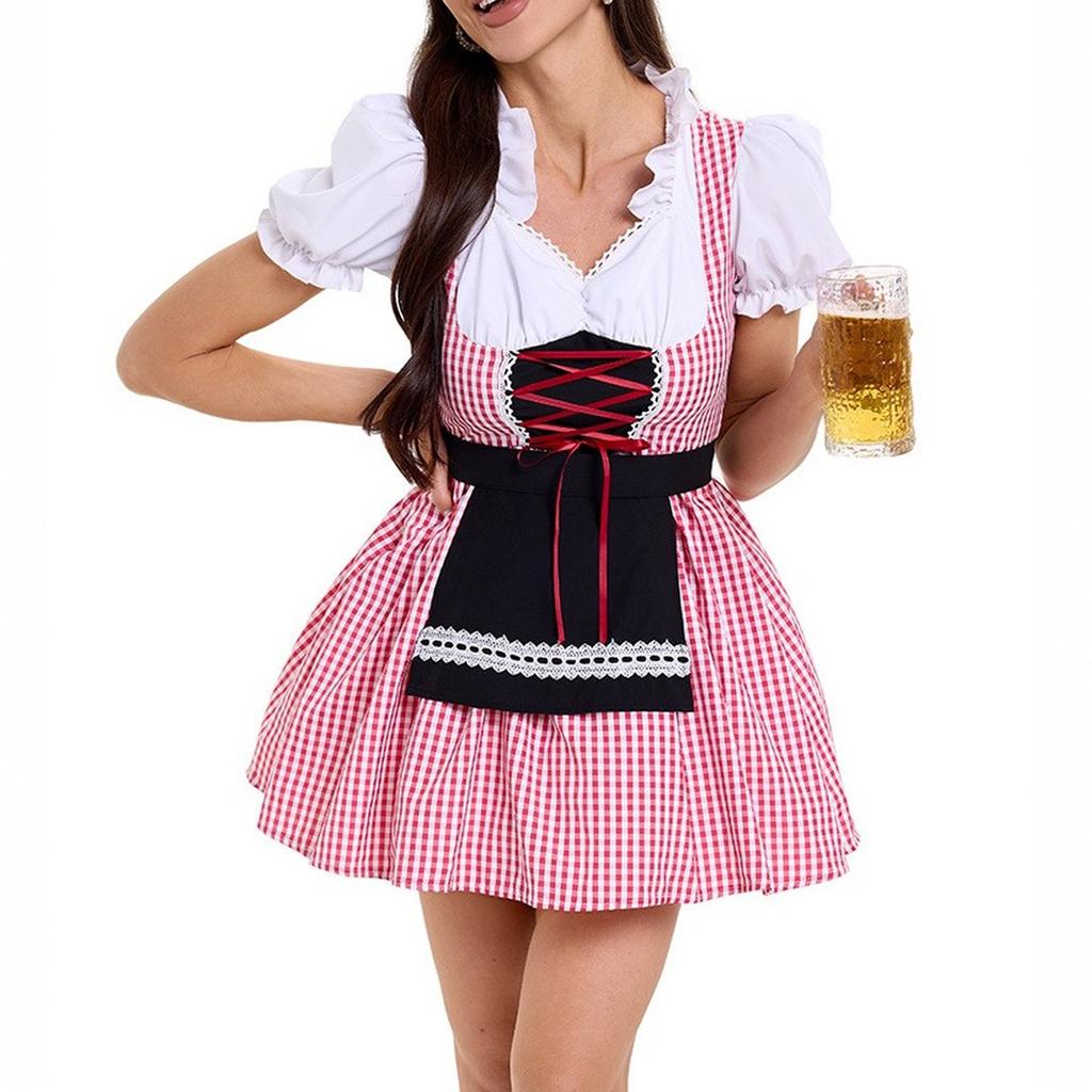 Šaty pro ženy Dámské šaty Pivní šaty Kostkované šaty Šaty na německý pivní festival