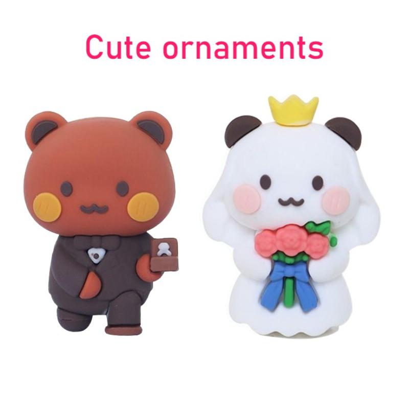 Bubu and Dudu Panda Bear Figure Doll Wedding Figurine Kawaii Action Toy Collection Ornaments for Fans Girls Children Gift