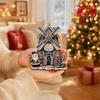 Wooden Santa Claus Magnetic Sticker Creative Windmill Castle Refrigerator Magnet  Xmas Gift