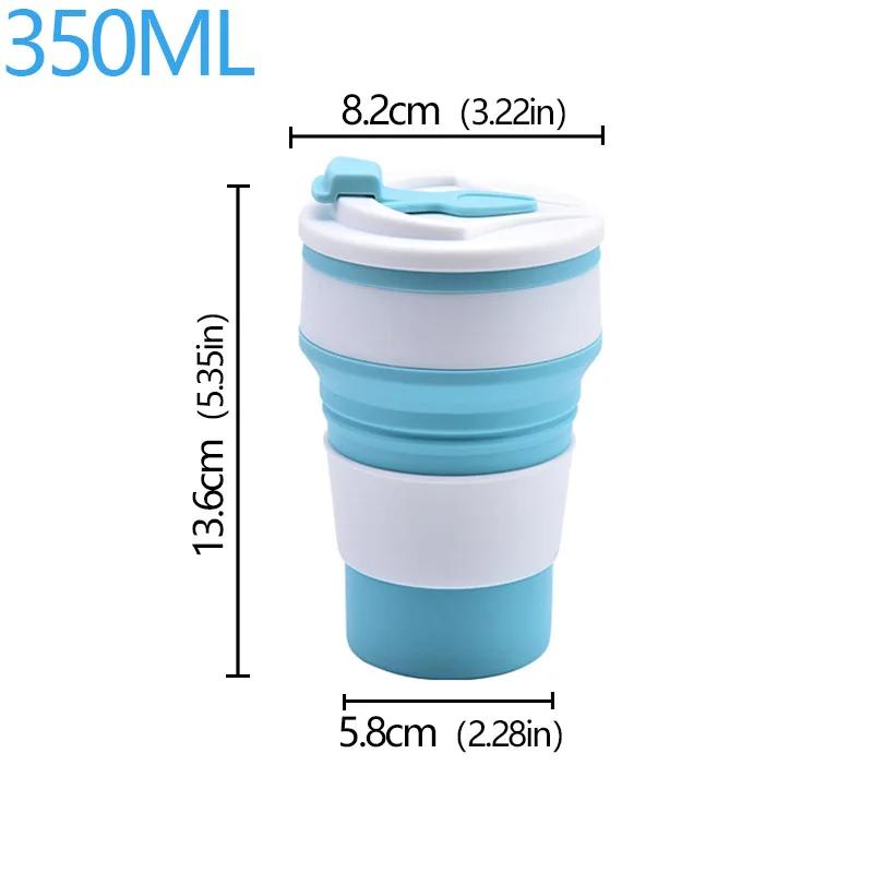 Silicone Folding Cup, Hot Drink Cup, Camping Travel, Portable, Anti-Drop Drinking Milk, High-Temperature Resistant Straw Cup