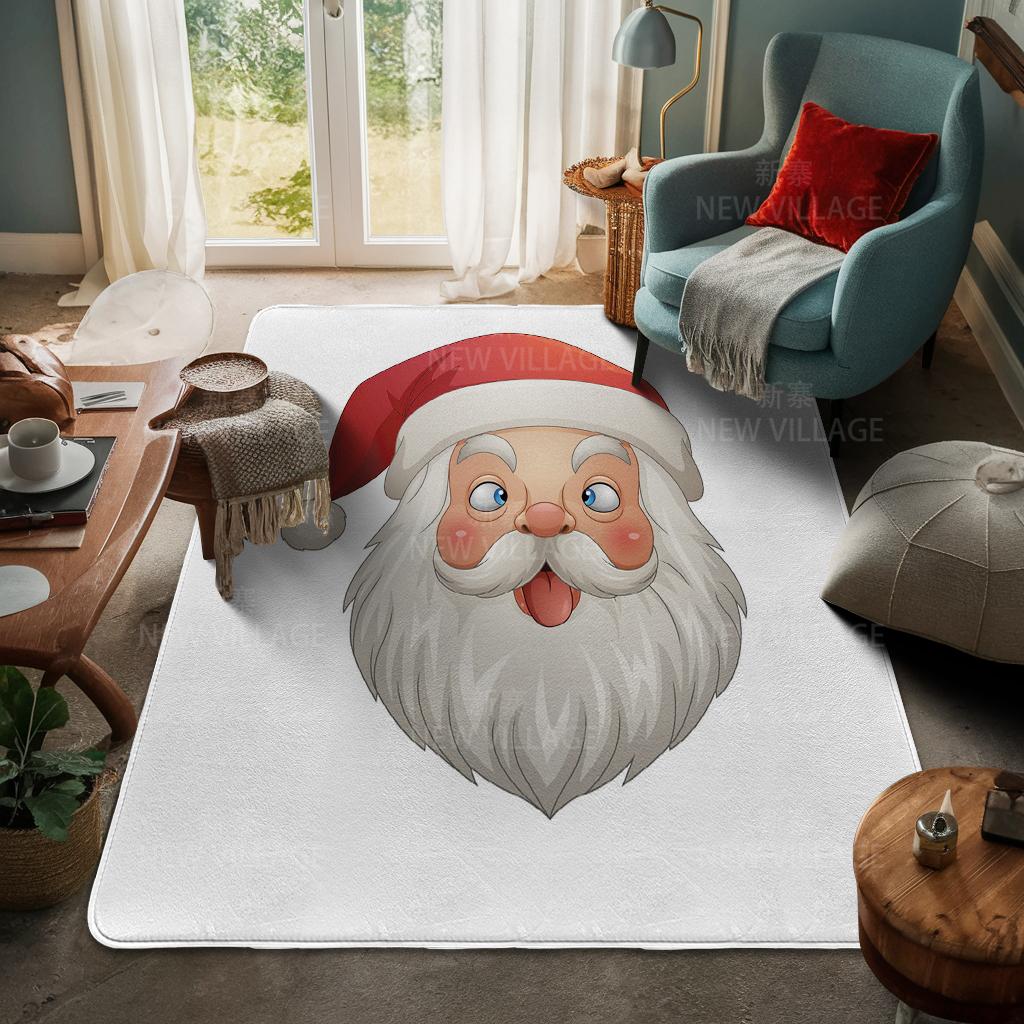 House Entrance Carpet Home Door Mat Living Room Bath Foot Bathroom Non-slip Water Absorption Rugs Bath Merry Christmas Winter