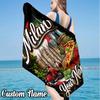 Custom Name Portugal Landscape Beach Towel - Soft, Ultra-Absorbent Microfiber, Lightweight, Perfect for Beach, Parties, Travel, Camping
