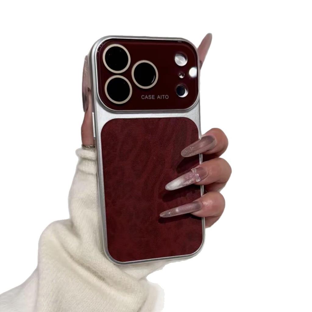 AI Integrated Camera Button iPhone 17 Pro Max Leopard Print Case with Large Window