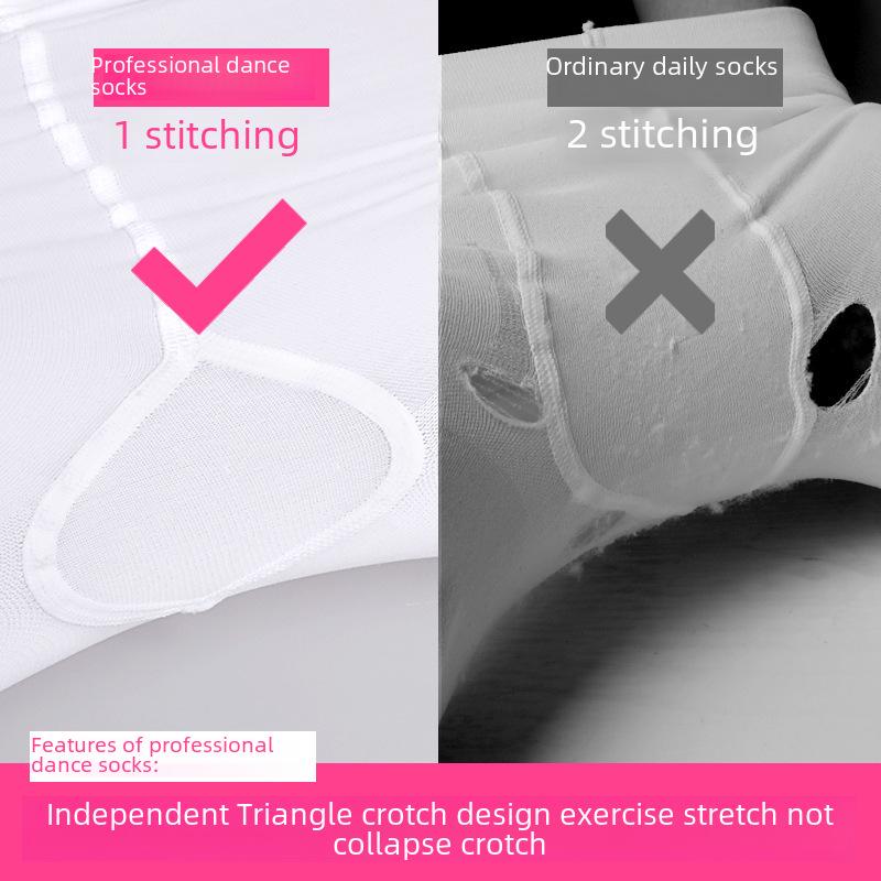 Spring/Summer Children's 60D Dance Socks: Thin Velvet Ballet Pantyhose, Anti-Hook, White