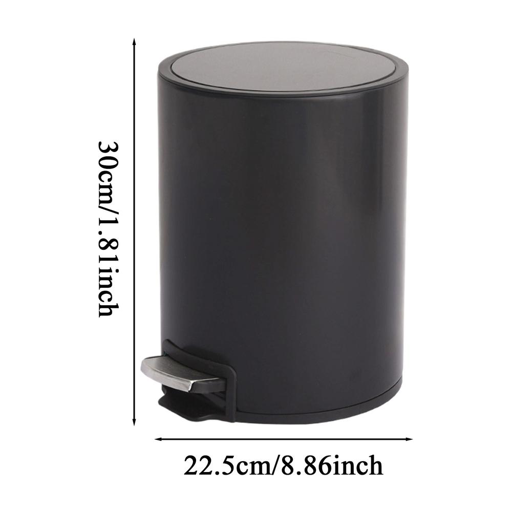 Trash Can Slow Close Stainless Steel Step-Open Trash Can Silent Closing Household Waste Bin Odor Protection Modern Trash Cans