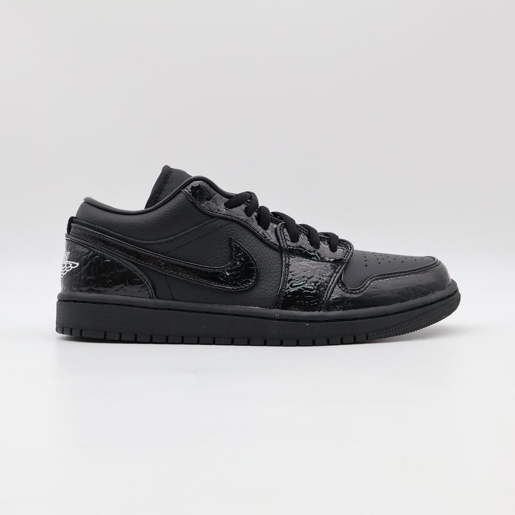 HJ7743-010 Nike WMNS Air Jordan 1 Low SE Black Croc (Women's)