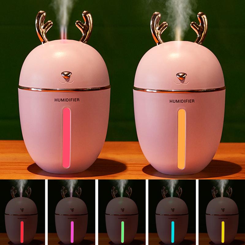 450ml Air Humidifier Usb Aroma Essential Oil Diffuser For Home Office Aromatherapy Humidificador Difusor With  Nightlight Lamp