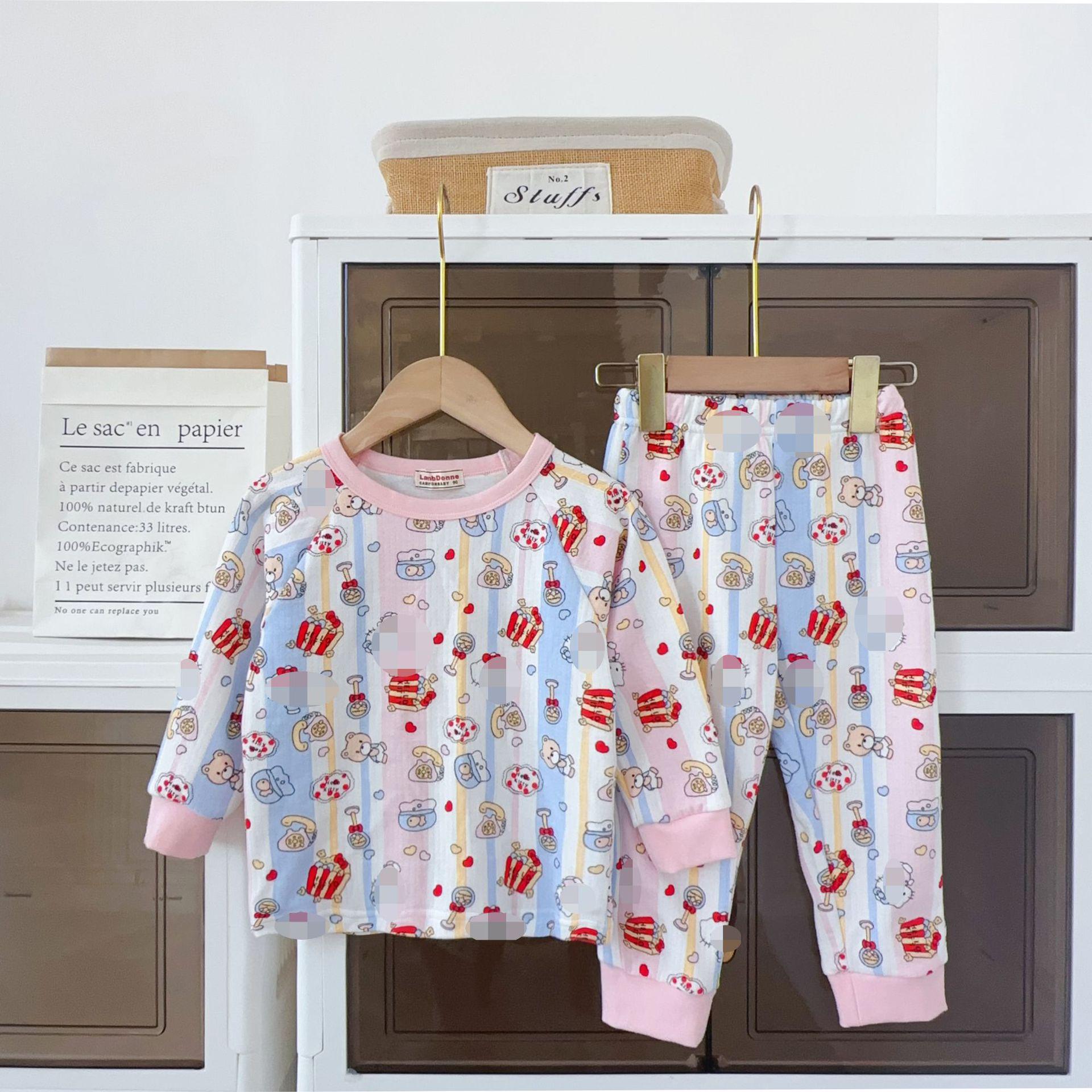 

Детская осенняя теплая одежда: 25 стилей, комплекты нижнего белья для мальчиков и девочек, маленькая и средняя детская одежда и брюки 100 cm