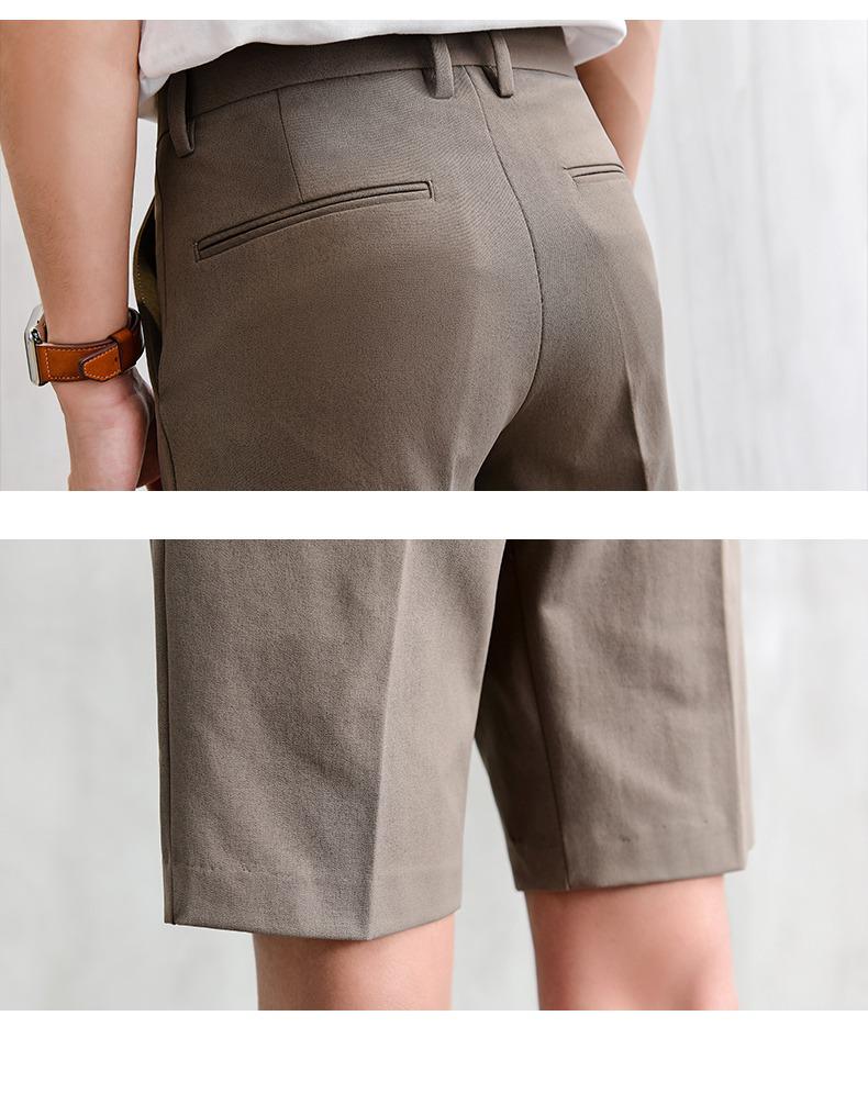 Pánské slim lehké business casual bílé šortky