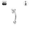 G23 Titanium ASTM-F136 Piercings Eyebrow Internal thread Eyebrow Piercings Body Zircon For Women zircon Earring