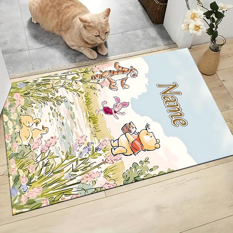Custom Name Dumbo Circus Adventure Carpet Rug Customizable Soft Washable Anti-Slip Home Living Room Sofa Mats Personalized Rug. 0909427