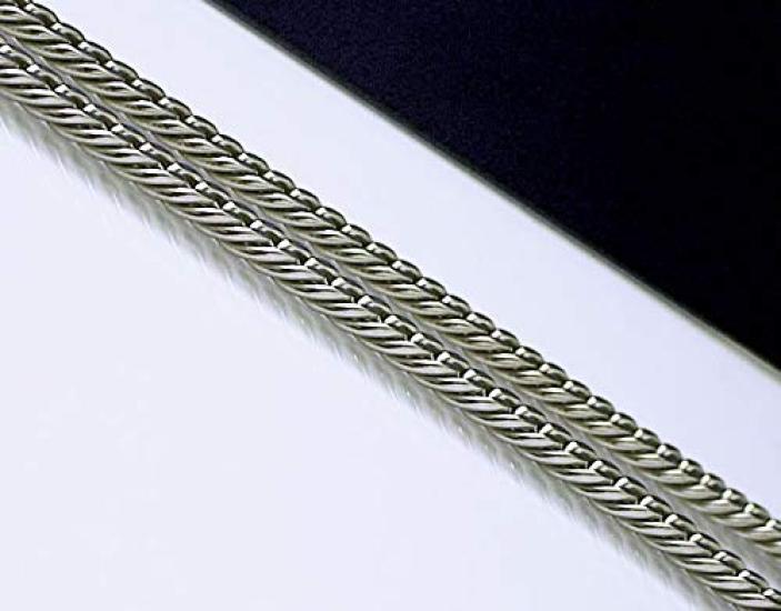 Pure Titanium Curb Chain Bracelet 5mm (17cm, Width) (Unisex) (TIT-3-B-17)