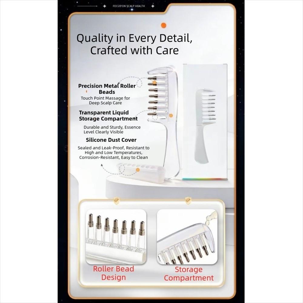 Multi-Function Hair Firming Applicator Anti-Frizz Massage Guide Liquid Comb Barber Shop Salon