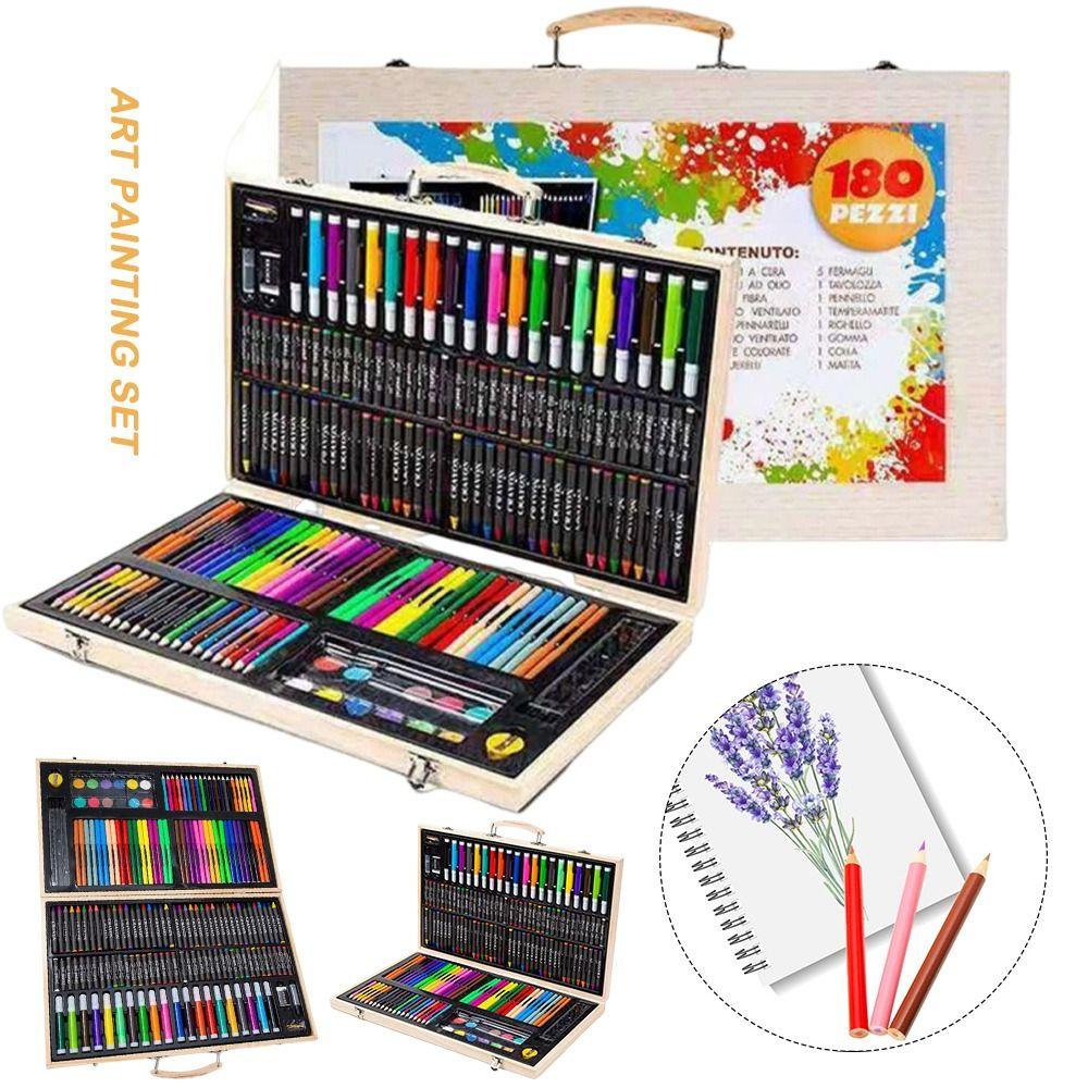 Washable Art Painting Set 180Pcs Oil Painting Stick Creative Painting Supplies  Drawing Kit