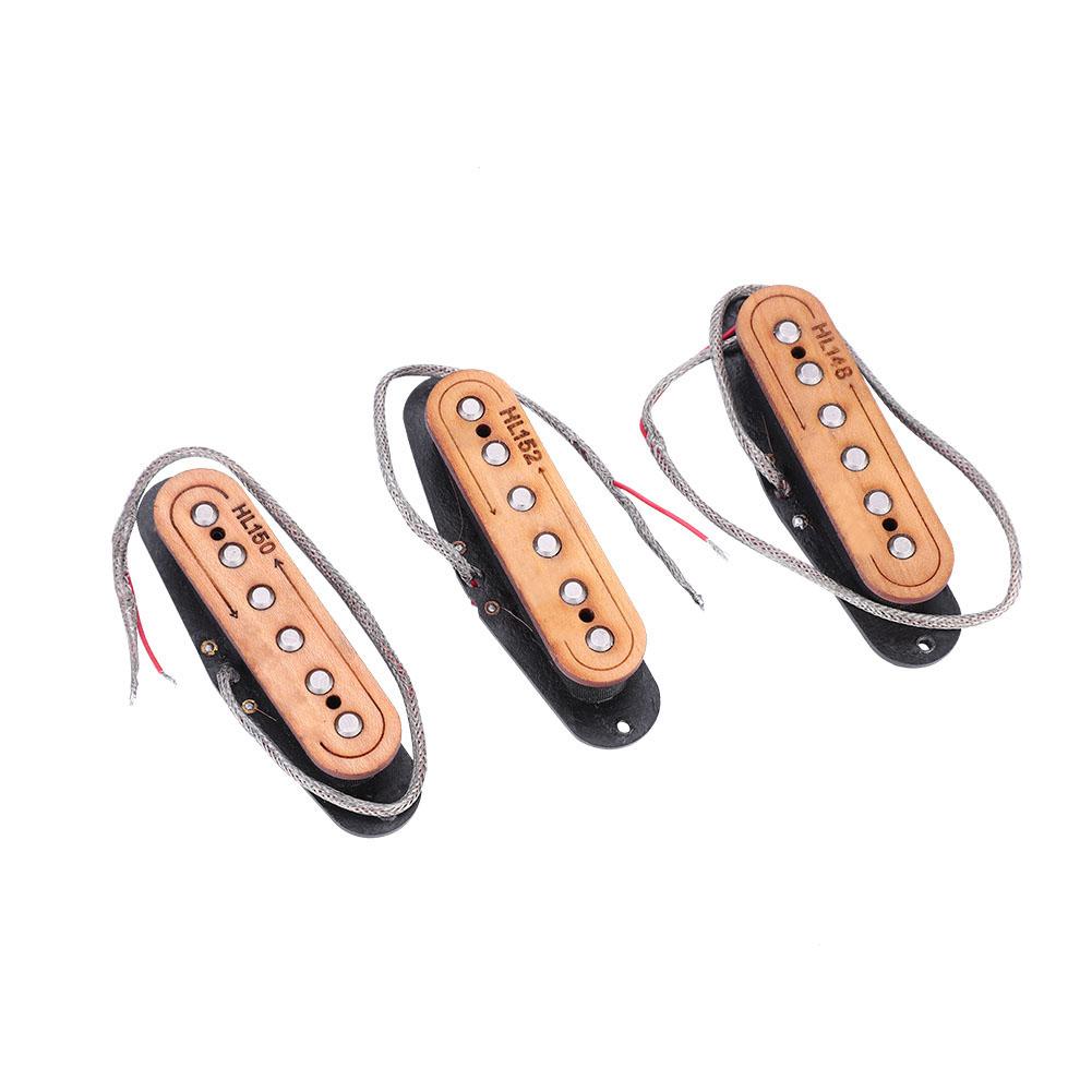 1 Set 3 Pcs 48 50 52 Maple Single Coil Pickup for Guitar Musical Instrument Accessory