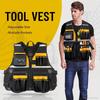Adjustable Electrical Tool Vest -Durable Multi-Pocket Storage Bag for Handyman, Carpenter Work Vest with Zip Pocket, Electrical Tools for Electricians