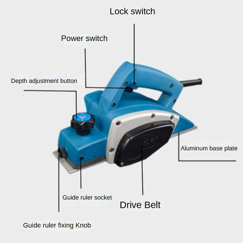 Dongcheng Electric Planer M1B-FF-82 * 1 Portable Woodworking Planer Woodworking Tools Electric Planer Dongcheng Electric Tools