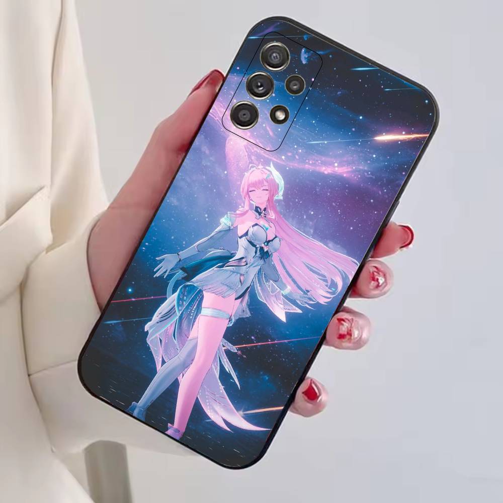 Game Wuwa A-Aemeath Phone Case For Samsung S25,S24,S21,S22,S23,S30,Ultra,S20,Plus,Fe,Soft Silicone Black Cover