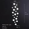 Nordic Minimalist Staircase Chandelier Bubble Glass Light Luxurious Living Room Family Kitchen Restaurant Celing Pendant Lamp