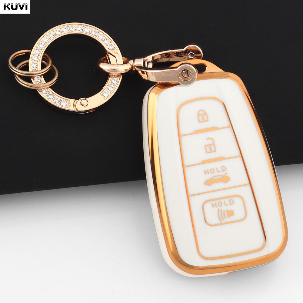 2 3 4 Buttons Hot TPU Car Key Case Fob Keychain Shell For Toyota CHR Camry Corolla RAV4 Highlander C-HR Prius Land Cruiser Prado
