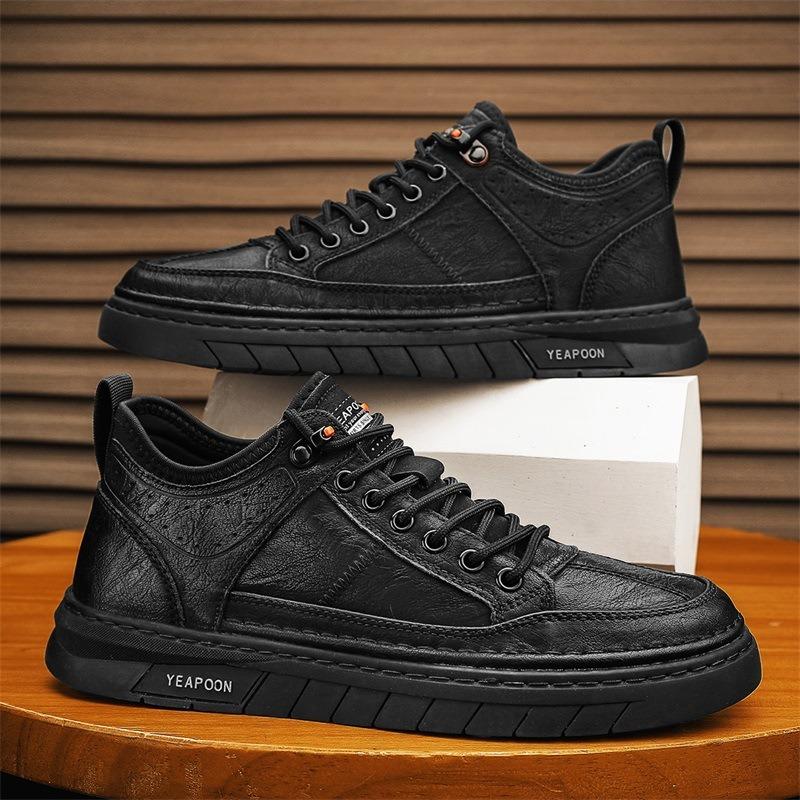 

Men s shoes spring low-top leather shoes men s board shoes versatile shoes men s non-slip sports shoes trendy spring new models 39