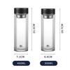 FUGUANG Double-Layer Borosilicate Glass Tea Infuser Cup