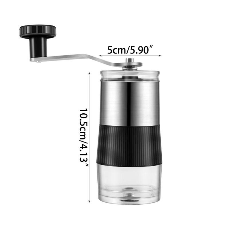 Manual Coffee Grinder Hand Coffee Grinder Mill with Ceramic Burrs Hand-Cranked Coffee Grinder for Indoor Outdoor Use