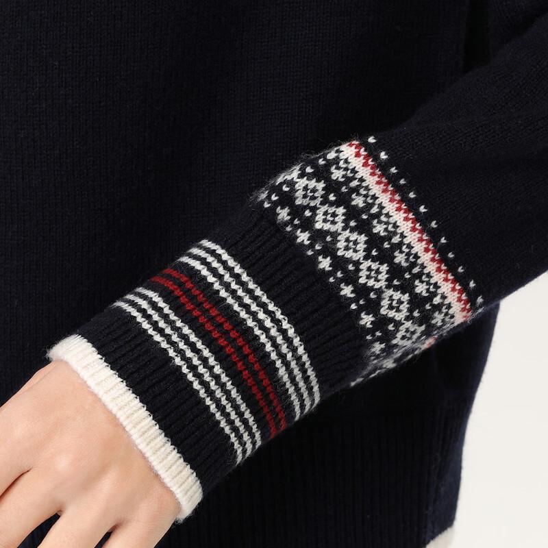 Beifanglu Fair Isle Jacquard Wool Cardigan