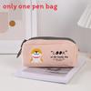 Canvas Pencil Case For Students Large Capacity Zipper Storage Bag For Girls
