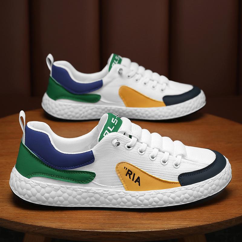 Men's shoes summer mesh breathable casual shoes comfortable one-pedal lazy board shoes fashion trend white shoes