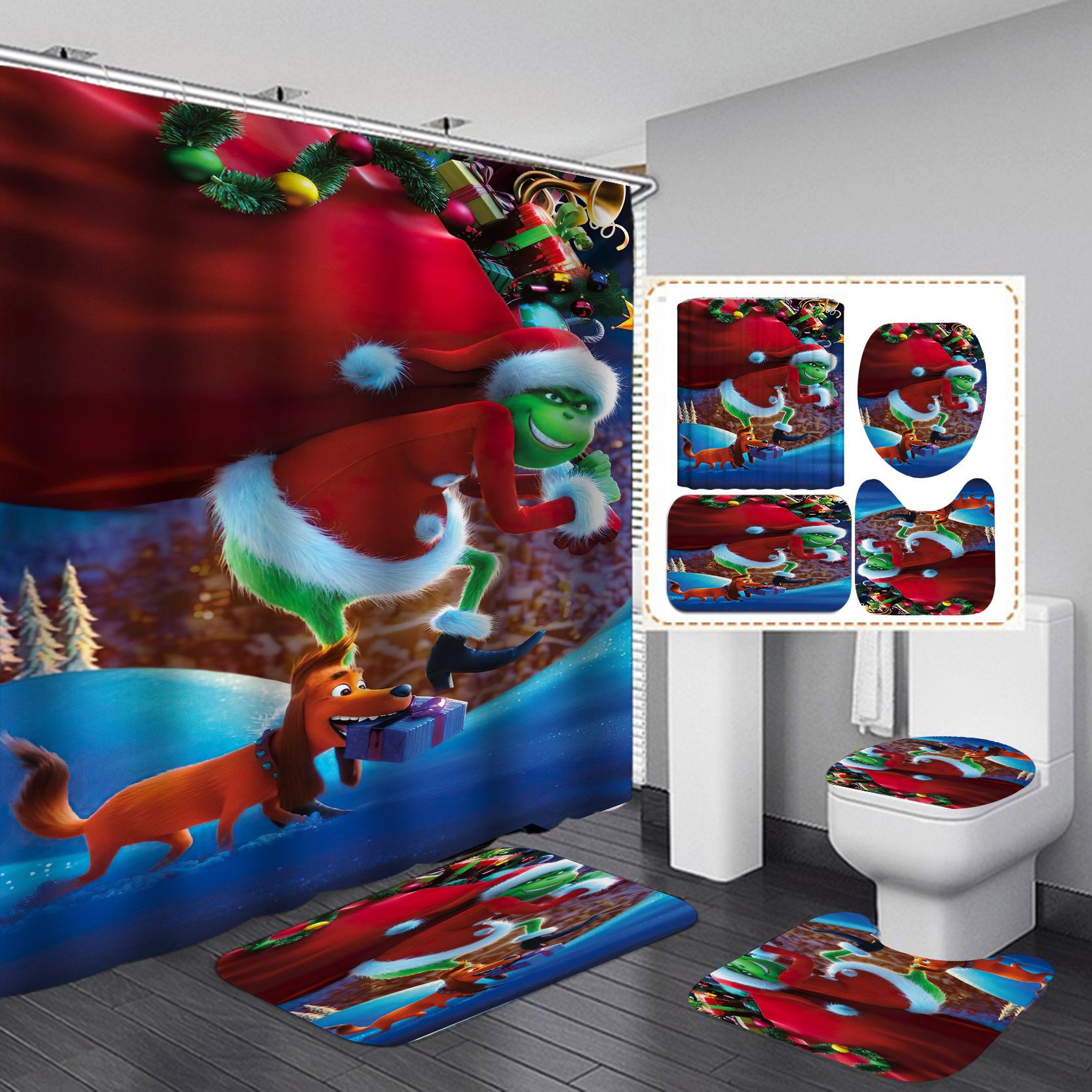 Американская ванная комната занавеска для душа водонепроницаемая туалет занавеска для душа без проколов 165X180-360g