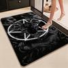 Dark Gothic Pentacle Ruby Accents Patterned Rug Nonslip Thick Carpet For Living Room Bedroom Hallway Home Decor Birthday Gift