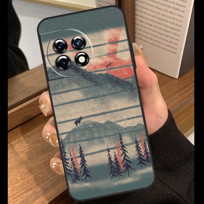 Wild MountainsMoon Lake Case For OnePlus 15 13 12 11 10 15R 13R 12R 10T 13T OnePlus Nord 5 CE 4 3 Lite N20 N30 Cover