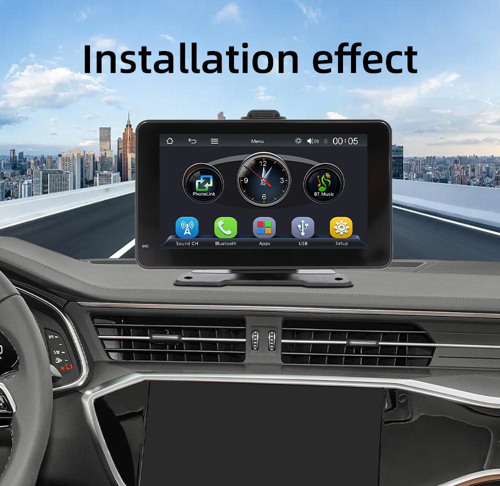 7 Inch Wireless Carplay Car MP5 Driving Recorder Bluetooth Connection Wireless Carplay Android AUTO Reverse Rear View B5320R