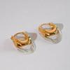 Fashion Chain Tassel Earrings Gold And Silver Color Contrast Temperament Retro Women Accessories