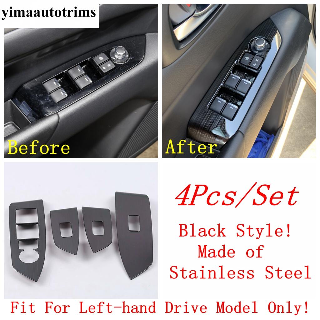 For Mazda CX-5 CX5 2017 - 2024 Car Inner Door Armrest Window Glass Lift Switch Button Panel Cover Trim ABS Interior Accessories