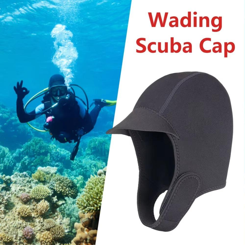 Thermal Neoprene Hat Adjustable Headgear Diving Hood Beanie  or Surfing Kayak Swimming Diving